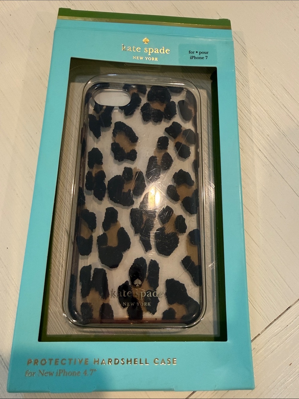 kate spade Leopard Spot iPhone 7 Hardshell Case - Black & Brown